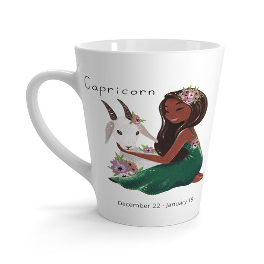 Capricorn Woman Zodiac Latte Mug