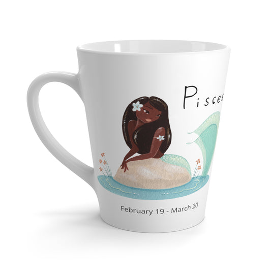 Pisces Woman Zodiac Latte Mug