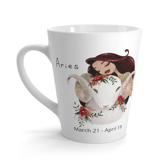 Aries Woman Zodiac Latte Mug
